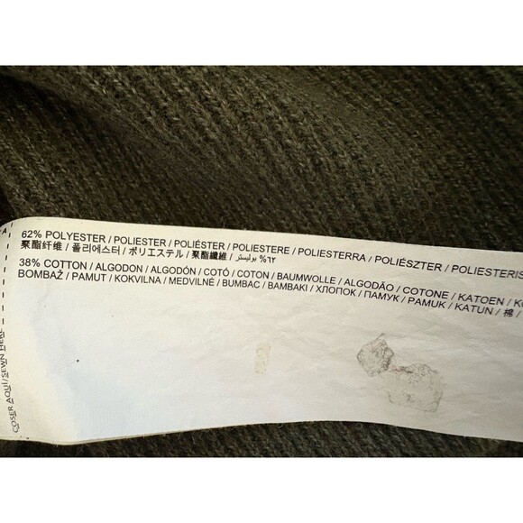 MNG By Mango Thermal 1/4 Zip Long Sleeve Shirt Men's Size Large Green Mock Neck - Picture 4 of 10